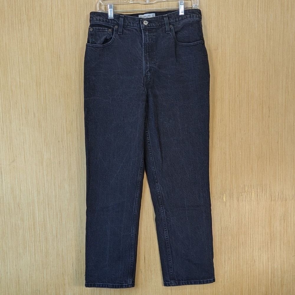 Abercrombie & Fitch The 90s Straight Ultra High Rise Jeans Black 30 10s